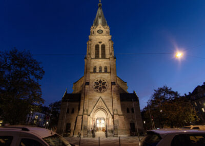 Anstrahlung Kirchturm St. Paul Fürth